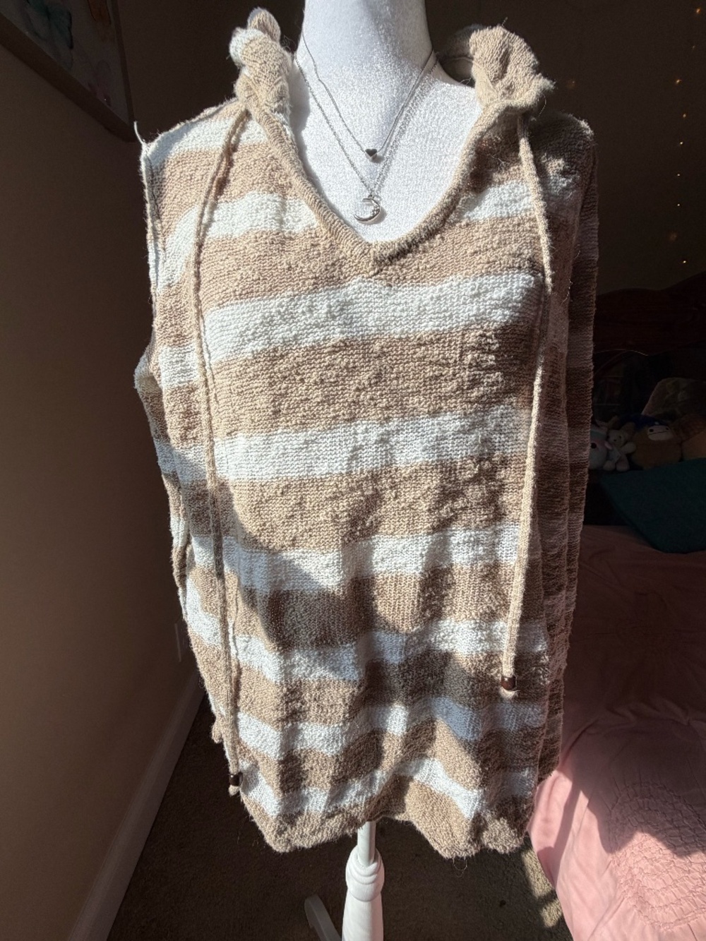 knit lightweight hoodie sweater